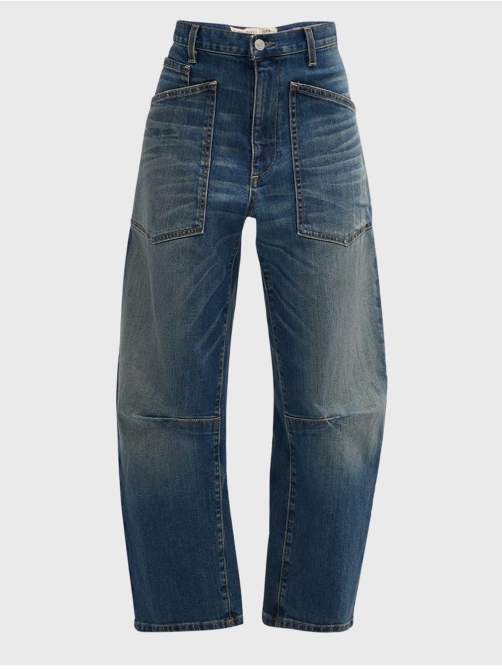 Nili Lotan Blue Shon Patch Pocket Jeans - Picture 6 of 6